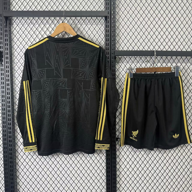 2025/26 Mexico Black Special Long Sleeve Kids Jersey