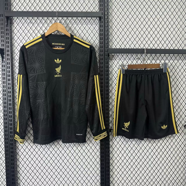 2025/26 Mexico Black Special Long Sleeve Kids Jersey