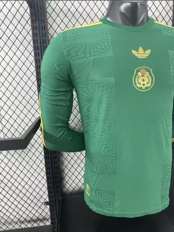2025/26 Mexico Green Special Player Version  Long Sleeve Jersey