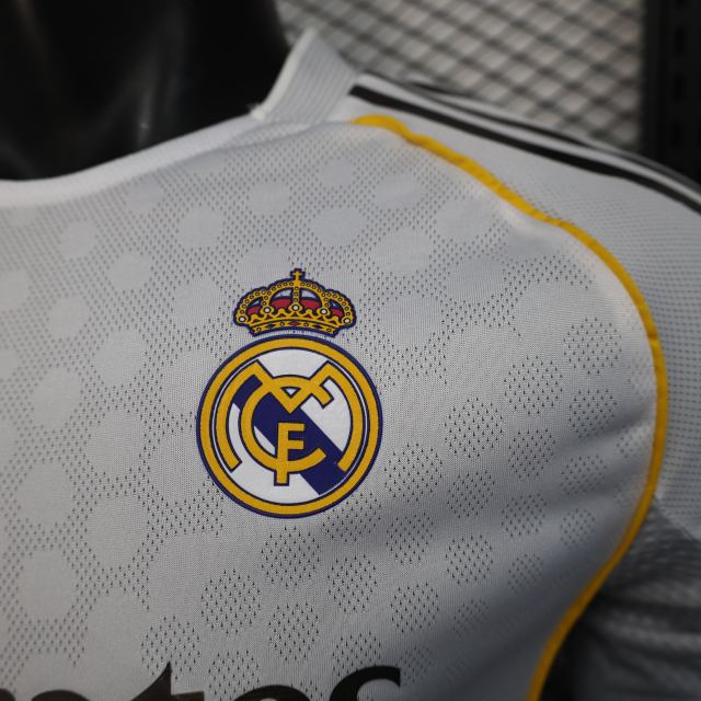 2025/26 Real Madrid Home Jersey Long Sleeve Player Version 