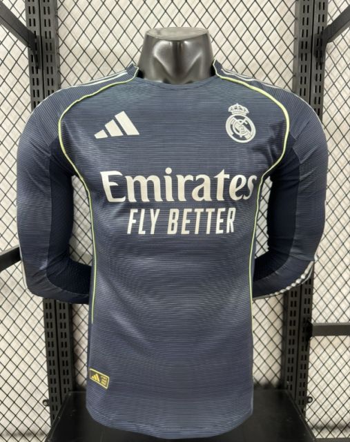 2025/26 Real Madrid Away Jersey Long Sleeve Player Version