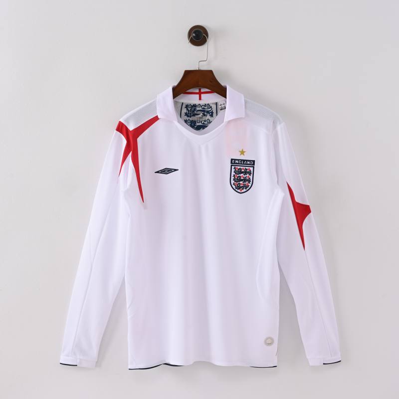 2006 England Retro Jersey Long Sleeve Replica World Cup