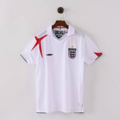 2006 England Retro Soccer Jersey Home Replica World Cup