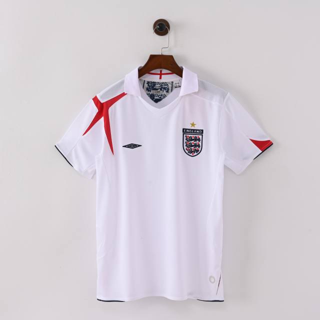 2006 England Retro Soccer Jersey Home Replica World Cup