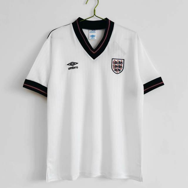1984/87  England Retro Soccer Jersey Home Replica