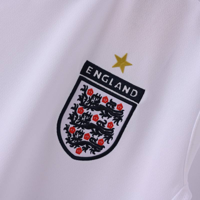 2006 England Retro Soccer Jersey Home Replica World Cup