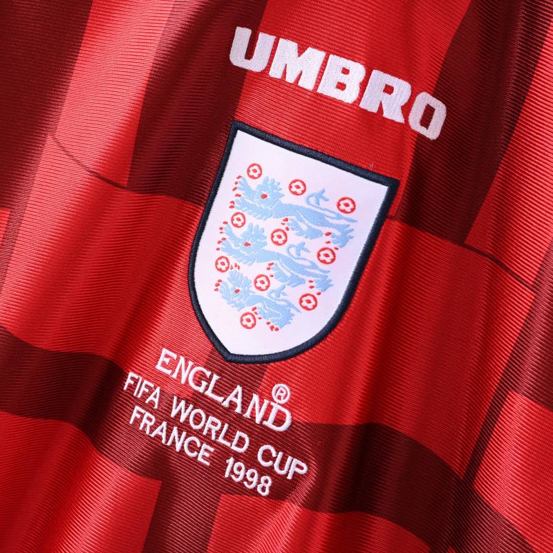 1998 World Cup  England Away Long Sleeve Retro Jersey Replica 