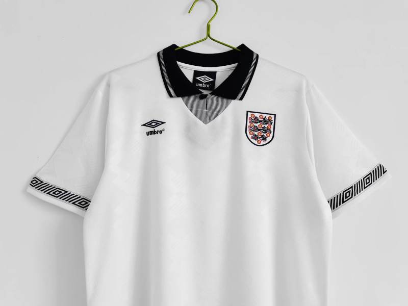 1990 World Cup England Retro Jersey Home Replica