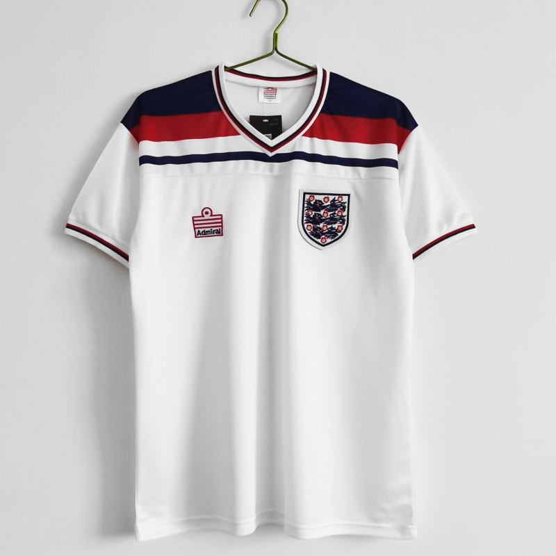 1982 England Retro Soccer Jersey Home Replica