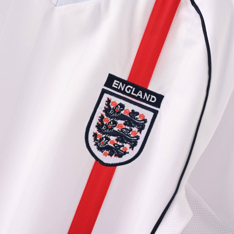 2002 England Retro Soccer Jersey Home Replica World Cup