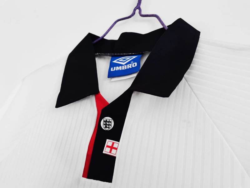 1998 World Cup England Home White Retro Jersey