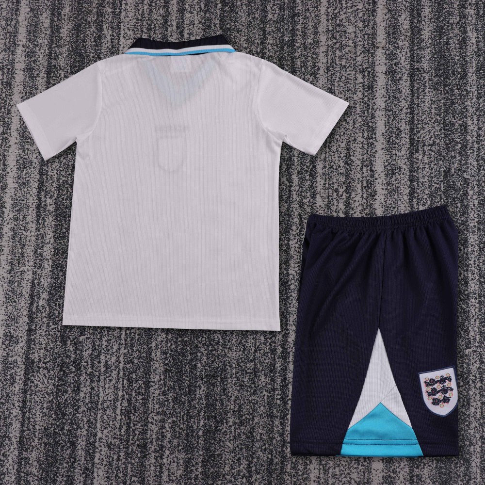 1996 Euro Cup England Home Retro Jersey Kids Kit(Jersey+Shorts) Replica