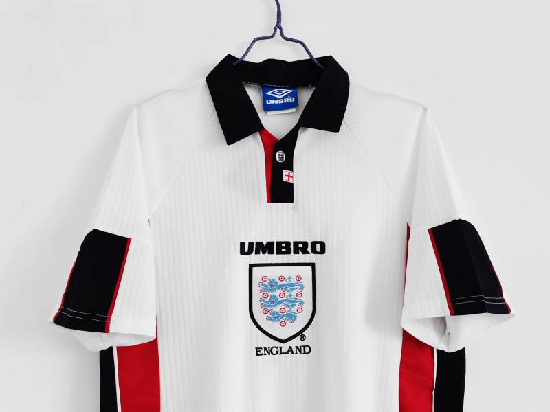 1998 World Cup England Home White Retro Jersey