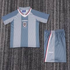 1996 Euro Cup England Away Retro Jersey Kids Kit(Jersey+Shorts) Replica 