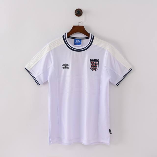 2000 England Retro Jersey Home Replica Euro Cup