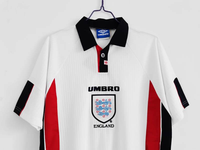 1998 World Cup England Home White Retro Jersey