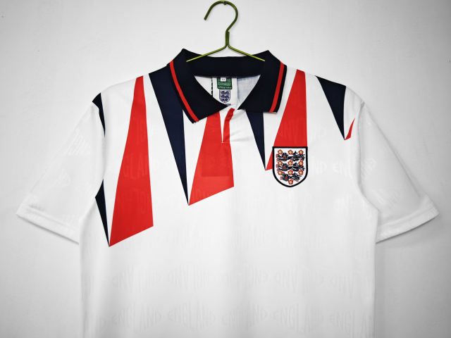 1992 England Retro Jersey Home Replica 