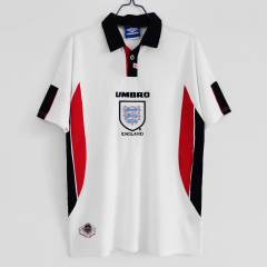 1998 World Cup England Home White Retro Jersey