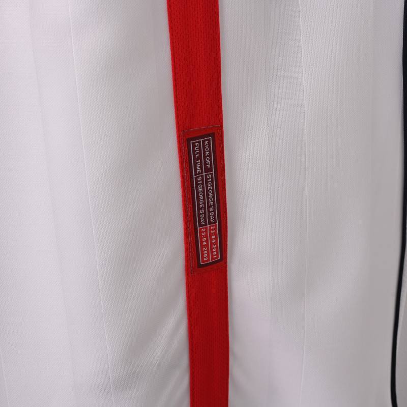 2002 England Retro Soccer Jersey Home Replica World Cup
