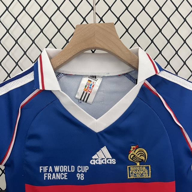 1998 World Cup France Home Kids Retro Jersey Final