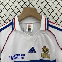 1998 World Cup France Away Kids Retro Jersey Final