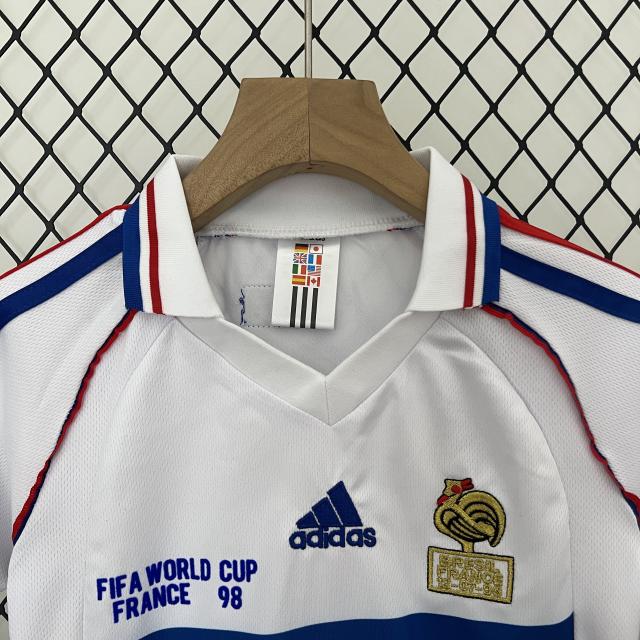 1998 World Cup France Away Kids Retro Jersey Final