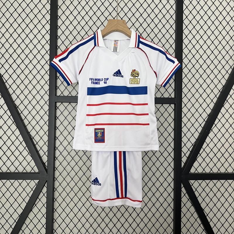1998 World Cup France Away Kids Retro Jersey Final