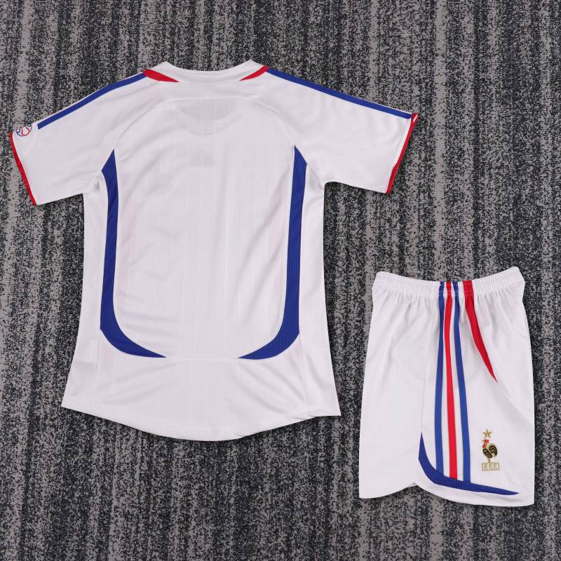 2006 World Cup France Away Kids Retro Jersey 