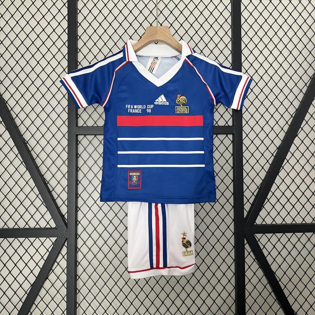 1998 World Cup France Home Kids Retro Jersey Final