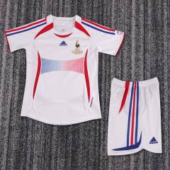 2006 World Cup France Away Kids Retro Jersey 