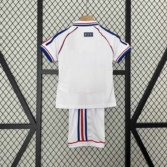 1998 World Cup France Away Kids Retro Jersey Final