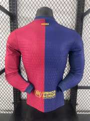 2025/26 Barcelona Home Barça x Spotify x Travis Scott Player Version Long Sleeve Jersey 