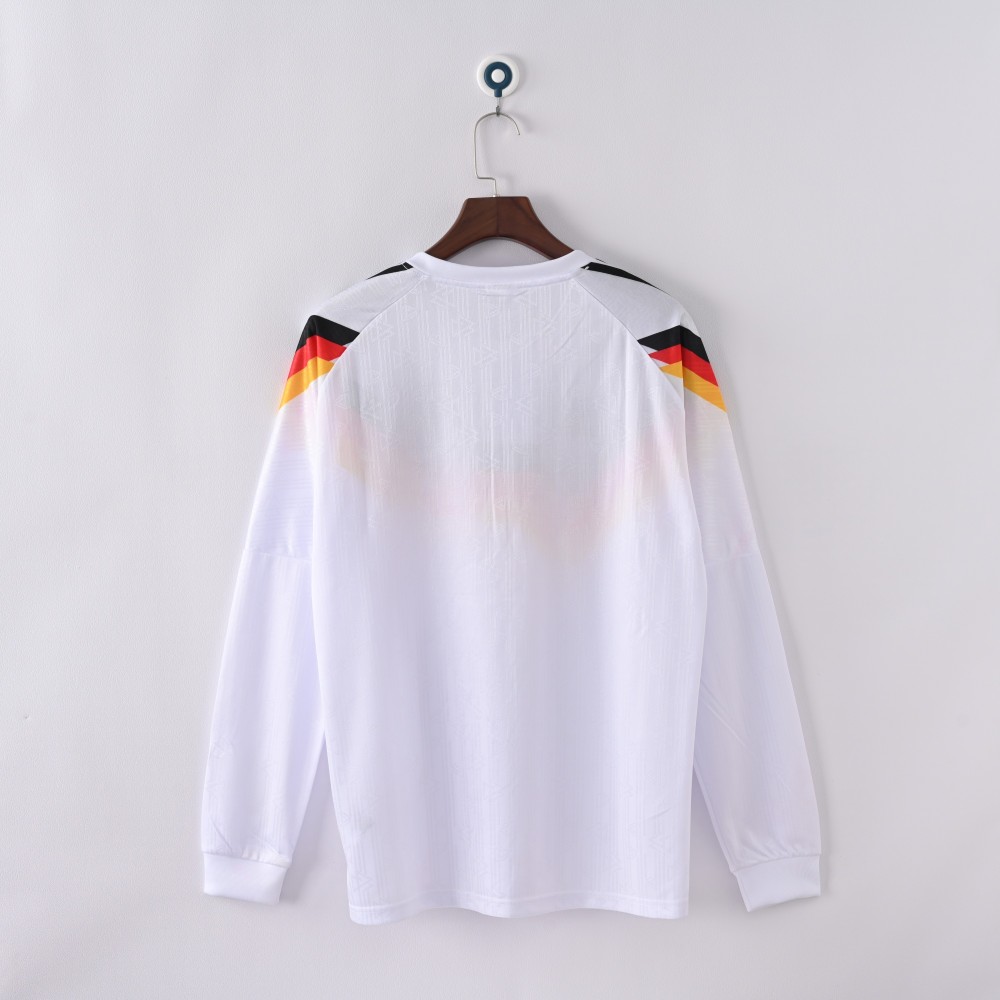 1990 World Cup Germany Home Long Sleeve Retro Jersey  