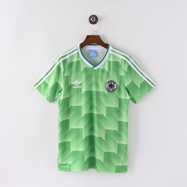 1998 Germany Away Green Retro Jersey  