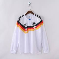 1990 World Cup Germany Home Long Sleeve Retro Jersey  