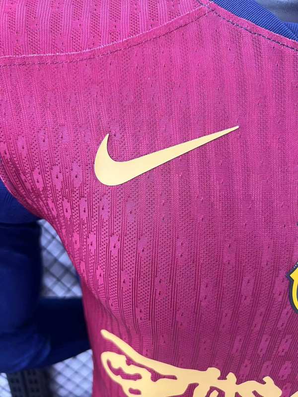 2025/26 Barcelona Home Barça x Spotify x Travis Scott Player Version Long Sleeve Jersey 