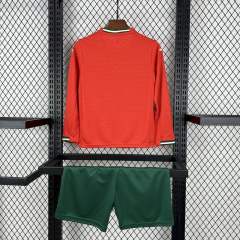 2025 Portugal Home Long Sleeve Kids Jersey 