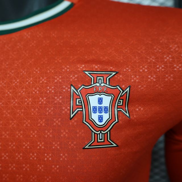 2025 Portugal Home Jersey Long Sleeve Player Version 