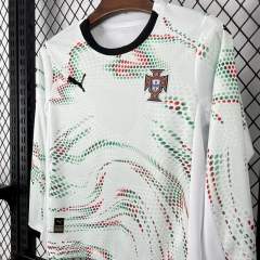 2025 Portugal Away Long Sleeve Kids Jersey 