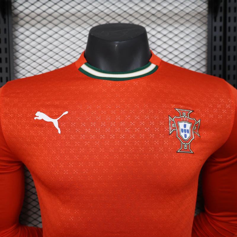 2025 Portugal Home Jersey Long Sleeve Player Version 