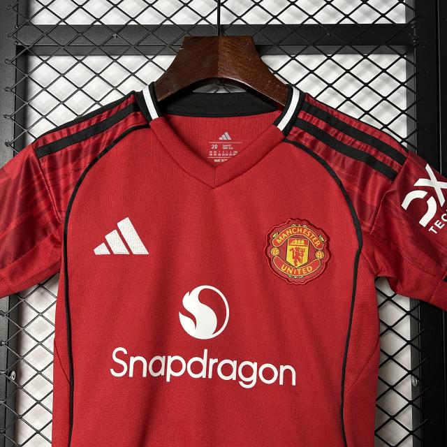 2025/26 Manchester United Home Kids Jersey 