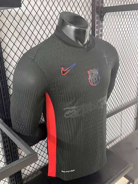 2025/26 Barcelona Away Barça x Spotify x Travis Scott Long Sleeves Player Version Jersey 