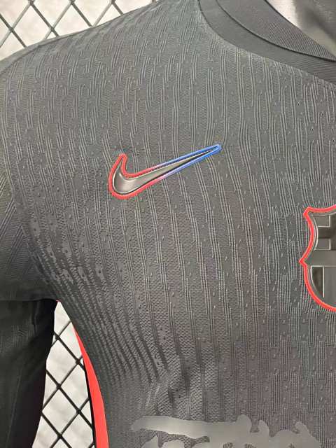 2025/26 Barcelona Away Barça x Spotify x Travis Scott Long Sleeves Player Version Jersey 