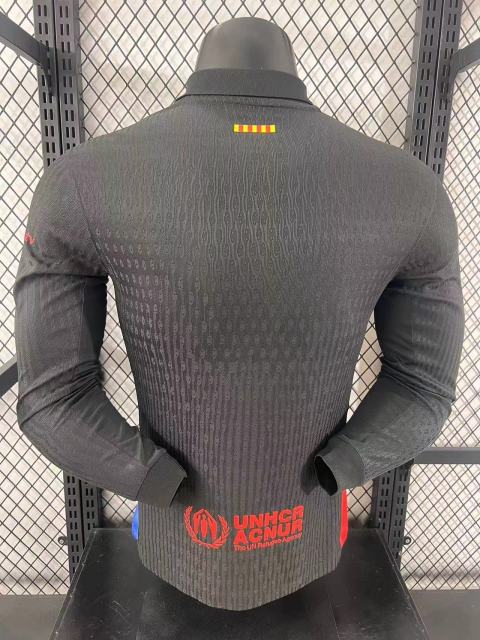 2025/26 Barcelona Away Barça x Spotify x Travis Scott Long Sleeves Player Version Jersey 