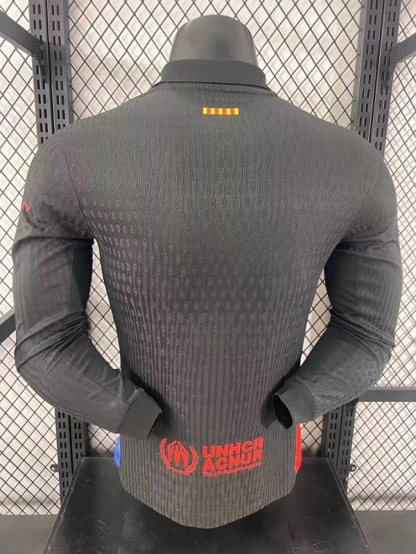 2025/26 Barcelona Away Barça x Spotify x Travis Scott Long Sleeves Player Version Jersey 