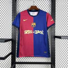 2025/26 Barcelona Home Barça x Spotify x Travis Scott Fan Version Jersey 