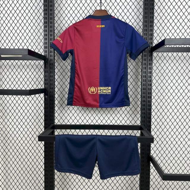 2025/26 Barcelona Home Barça x Spotify x Travis Scott Kids Jersey 