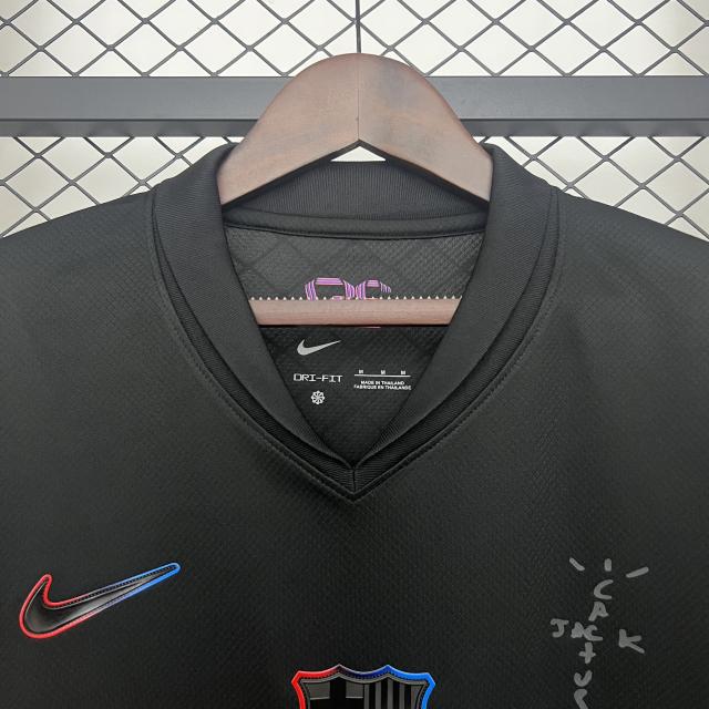 2025/26 Barcelona Away Barça x Spotify x Travis Scott Fan Version Jersey 