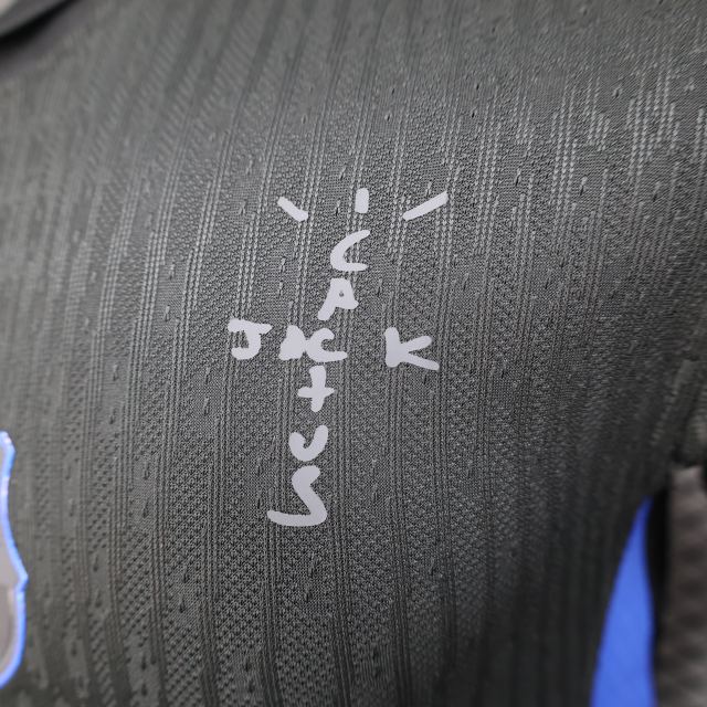 2025/26 Barcelona Away Barça x Spotify x Travis Scott Player Version Jersey 