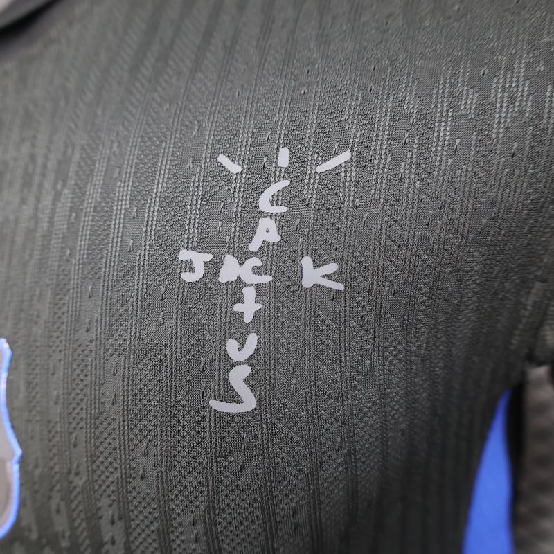 2025/26 Barcelona Away Barça x Spotify x Travis Scott Player Version Jersey 